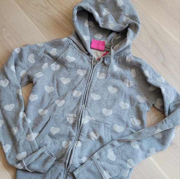 PINK Rhinestone Zip Up Hoodie - Picture 6 of 8